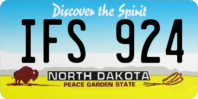 ND license plate IFS924