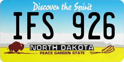 ND license plate IFS926