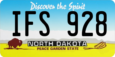 ND license plate IFS928