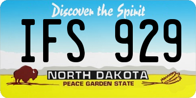 ND license plate IFS929