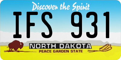ND license plate IFS931