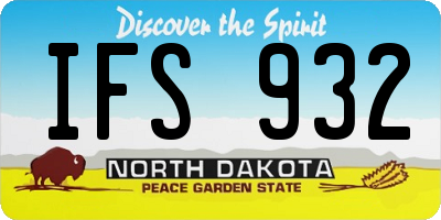 ND license plate IFS932