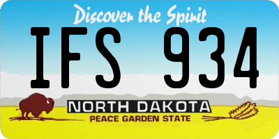 ND license plate IFS934