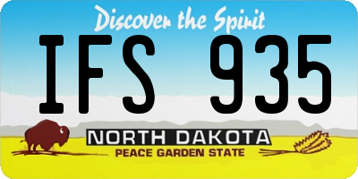 ND license plate IFS935