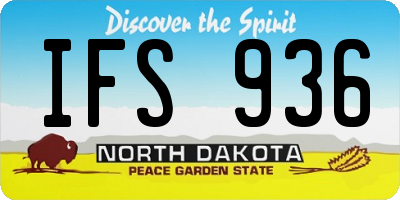 ND license plate IFS936