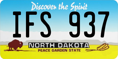 ND license plate IFS937