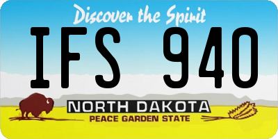 ND license plate IFS940