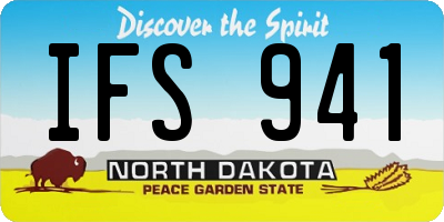 ND license plate IFS941