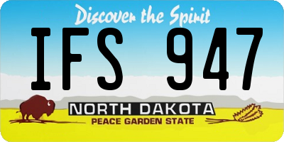ND license plate IFS947