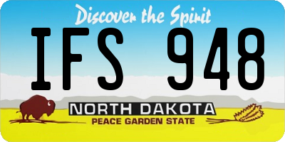 ND license plate IFS948
