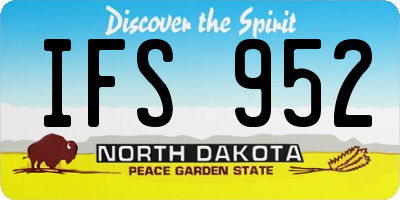 ND license plate IFS952