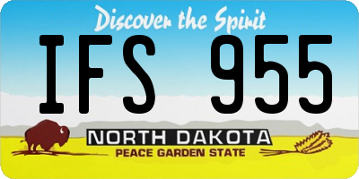 ND license plate IFS955