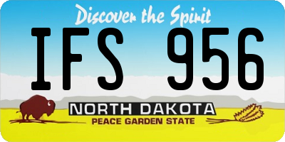 ND license plate IFS956