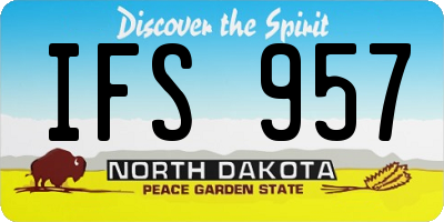 ND license plate IFS957