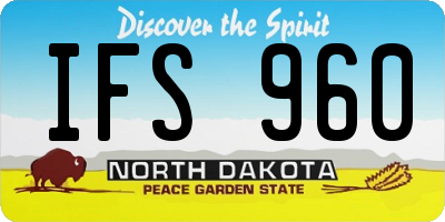 ND license plate IFS960