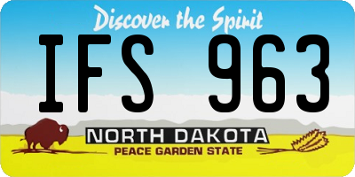 ND license plate IFS963