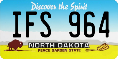 ND license plate IFS964