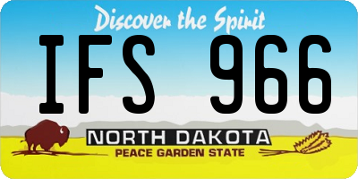ND license plate IFS966