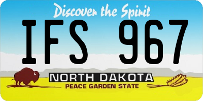 ND license plate IFS967