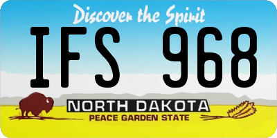 ND license plate IFS968