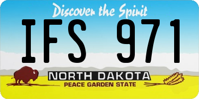 ND license plate IFS971