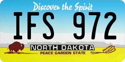 ND license plate IFS972