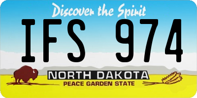 ND license plate IFS974