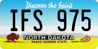 ND license plate IFS975