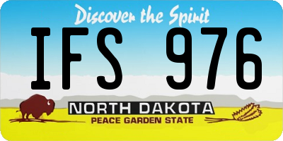 ND license plate IFS976
