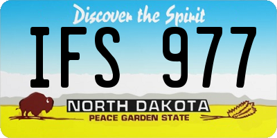 ND license plate IFS977