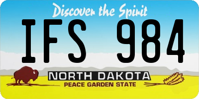 ND license plate IFS984