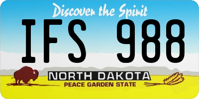 ND license plate IFS988