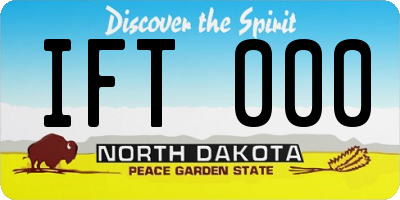 ND license plate IFT000