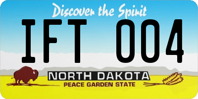 ND license plate IFT004