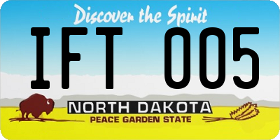 ND license plate IFT005