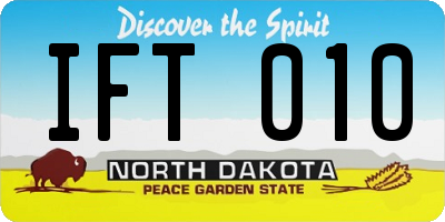 ND license plate IFT010