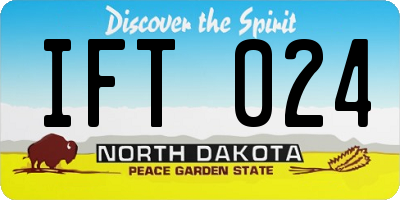 ND license plate IFT024