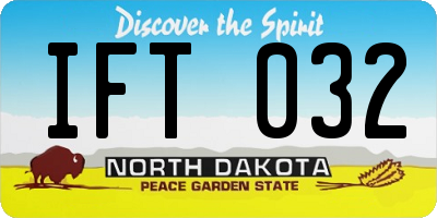 ND license plate IFT032