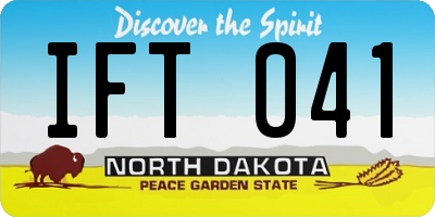 ND license plate IFT041