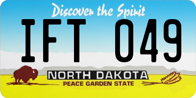 ND license plate IFT049