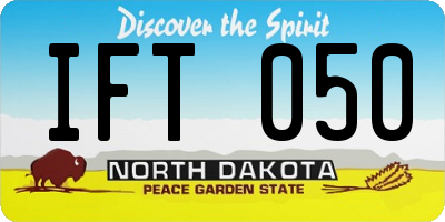 ND license plate IFT050
