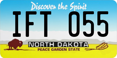 ND license plate IFT055