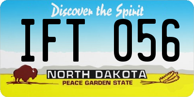 ND license plate IFT056