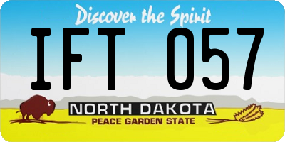 ND license plate IFT057