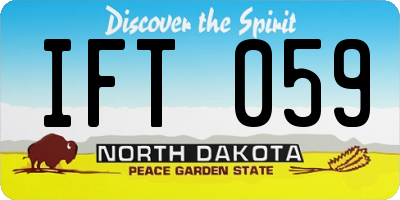 ND license plate IFT059