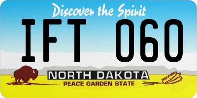 ND license plate IFT060