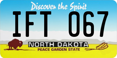 ND license plate IFT067