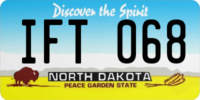 ND license plate IFT068