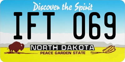 ND license plate IFT069
