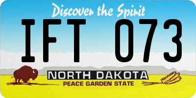 ND license plate IFT073